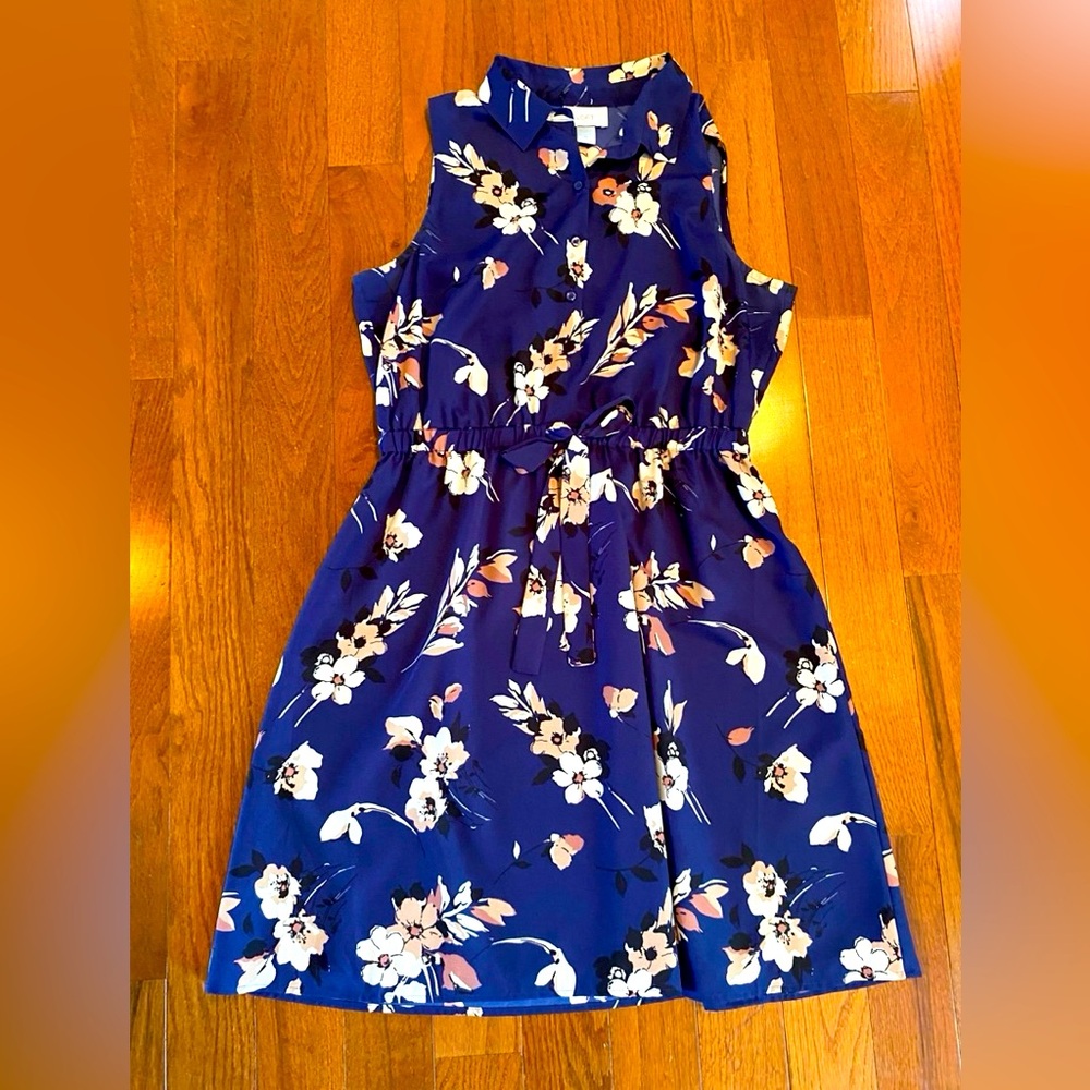 Women’s Floral Sleeveless Loft Dress Size 10